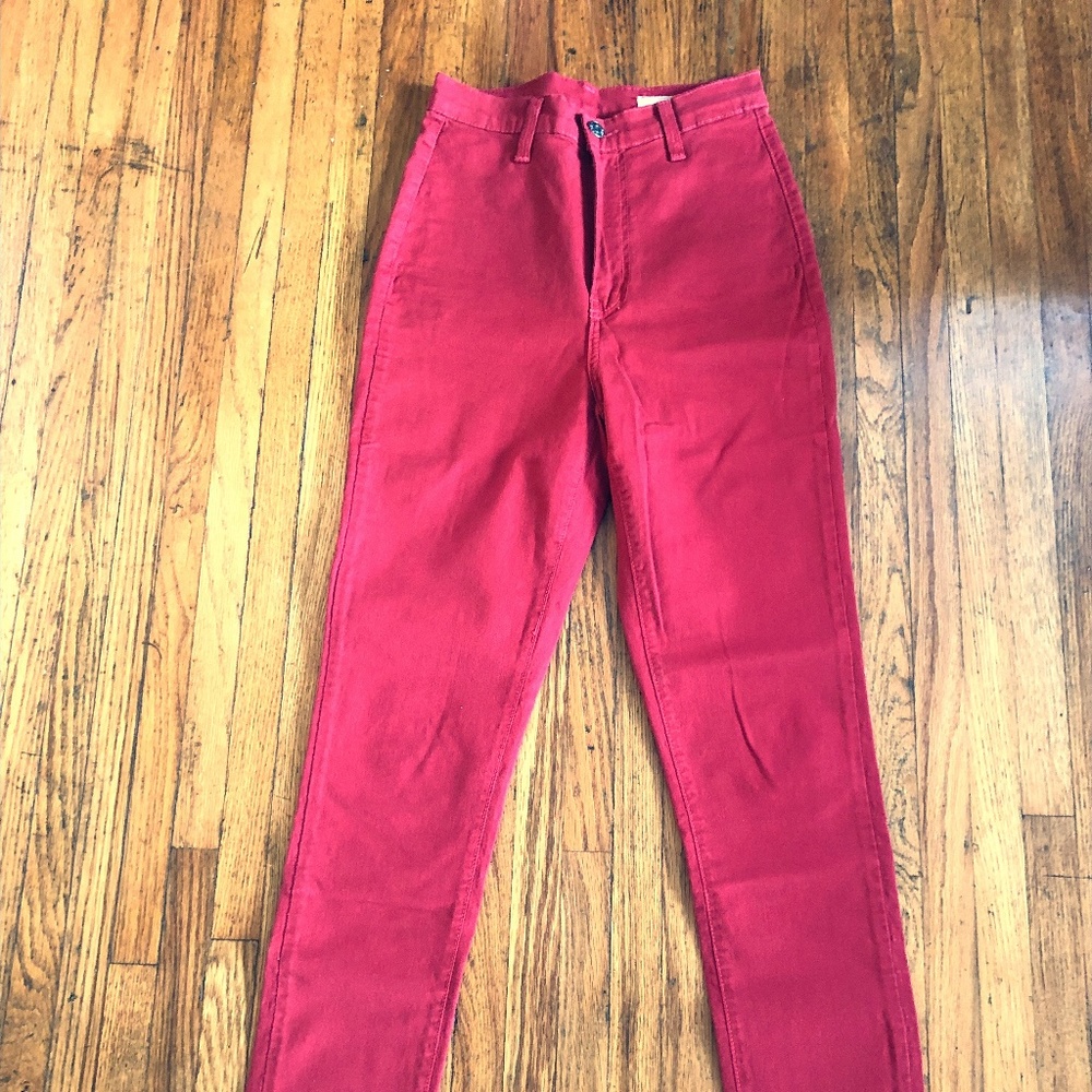 COPY - New Angry Rabbit High Waist Red Skinny Jea…
